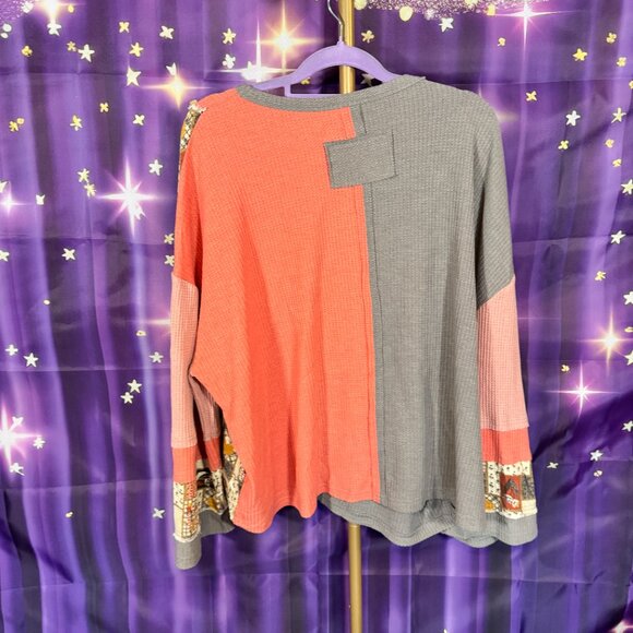 Easel - Floral Patch - Time Fades Away Top Coral - Cora; - 1x - NWT - Picture 6 of 7